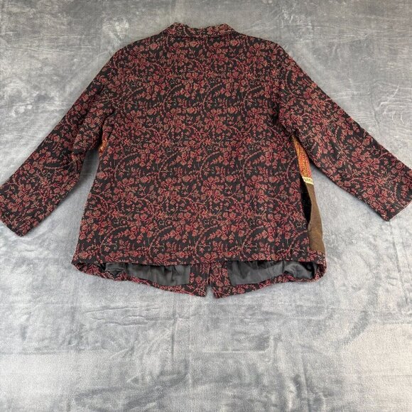 Vtg Patchwork Floral Paisley 16 1X Jacket White Stag Lagenlook Boho Tapestry - Picture 10 of 12